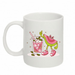 Кружка 320ml Розовая Гуава с освежающим коктейлем - FATLINE Кружка 320ml Розовая Гуава с освежающим коктейлем