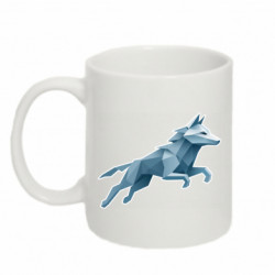 Кружка 320ml Волк полигональный