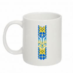 Кружка 320ml Вышиванка Герб Украины орнамент - FATLINE Кружка 320ml Вышиванка Герб Украины орнамент