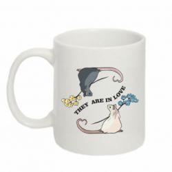 Кружка 320ml Влюбленные крысы - FATLINE Кружка 320ml Влюбленные крысы