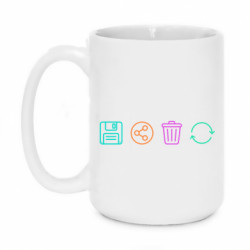 Кружка 420ml Цифрова Самсара: Зберегти — Поділитись — Видалити — Повторити - FATLINE Кружка 420ml Цифрова Самсара: Зберегти — Поділитись — Видалити — Повторити