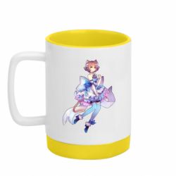 Кружка цветная с силиконовым дном 320ml Феликс - FATLINE Кружка цветная с силиконовым дном 320ml Феликс