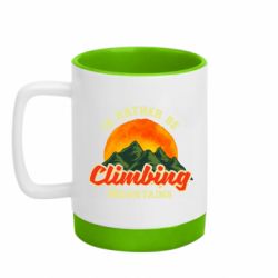 Кухоль кольоровий з силіконовим дном 320ml I'd rather be climbing - FATLINE Кухоль кольоровий з силіконовим дном 320ml I'd rather be climbing