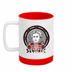 Кружка цветная с силиконовым дном 320ml Леся Украинка - FATLINE Кружка цветная с силиконовым дном 320ml Леся Украинка