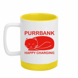 Кружка цветная с силиконовым дном 320ml Мурлыкбанк (Purrbank) - FATLINE Кружка цветная с силиконовым дном 320ml Мурлыкбанк (Purrbank)