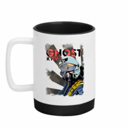 Кружка цветная с силиконовым дном 320ml Призрак Киева - герой - FATLINE Кружка цветная с силиконовым дном 320ml Призрак Киева - герой