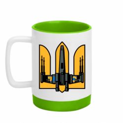 Кружка цветная с силиконовым дном 320ml Украинский T-65 «X-wing» - FATLINE Кружка цветная с силиконовым дном 320ml Украинский T-65 «X-wing»