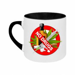 Кружка двухцветная 180ml No Drugs