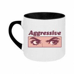 Кружка двухцветная 180ml Aggressive eyes