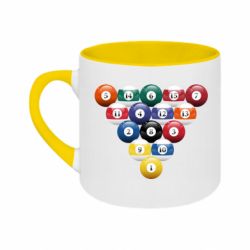 Кружка двоколірна 180ml Більярдні кулі - FATLINE Кружка двоколірна 180ml Більярдні кулі