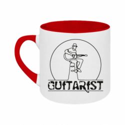 Кружка двухцветная 180ml Guitar player. - FATLINE Кружка двухцветная 180ml Guitar player.