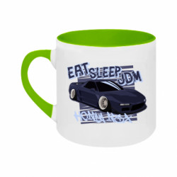 Кружка двухцветная 180ml Honda NSX Eat, sleep, JDM