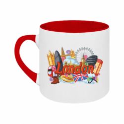 Кружка двухцветная 180ml London mix