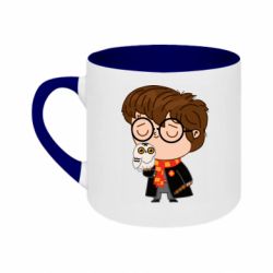 Кружка двоколірна 180ml Милий Гаррі з совою - FATLINE Кружка двоколірна 180ml Милий Гаррі з совою