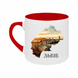 Кружка двоколірна 180ml Місто Львів