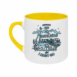 Кружка двоколірна 180ml Mountains Are Calling - FATLINE Кружка двоколірна 180ml Mountains Are Calling