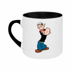 Кружка двухцветная 180ml Папай моряк