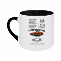 Кружка двухцветная 180ml Porsche 911 - FATLINE Кружка двухцветная 180ml Porsche 911