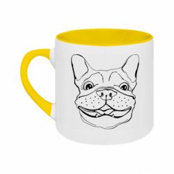 Кружка двоколірна 180ml Посмішка бульдога - FATLINE Кружка двоколірна 180ml Посмішка бульдога