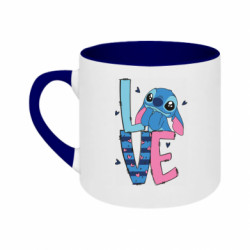 Кружка двоколірна 180ml Стіч Love  - FATLINE