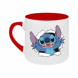 Кружка двоколірна 180ml Стіч вистрибує - FATLINE Кружка двоколірна 180ml Стіч вистрибує