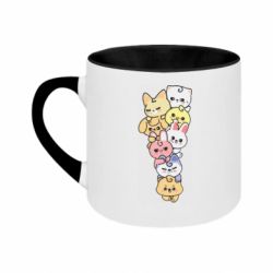 Кружка двухцветная 180ml Stray kids animals - FATLINE Кружка двухцветная 180ml Stray kids animals