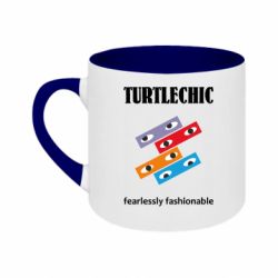 Кружка двухцветная 180ml TurtleChic: Бесстрашно модный
