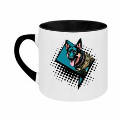 Кружка двухцветная 180ml Украинский Марвел Служебная Собака - FATLINE Кружка двухцветная 180ml Украинский Марвел Служебная Собака
