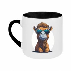 Кружка двухцветная 180ml Верблюд в очках - FATLINE Кружка двухцветная 180ml Верблюд в очках