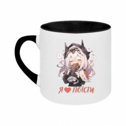 Кружка двухцветная 180ml Я люблю поесть - FATLINE Кружка двухцветная 180ml Я люблю поесть