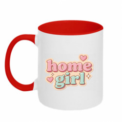 Кружка двухцветная 320ml Home girl - FATLINE Кружка двухцветная 320ml Home girl