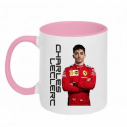 Кружка двоколірна 320ml F1 Charles Leclerc