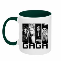 Кружка двухцветная 320ml Gaga collage