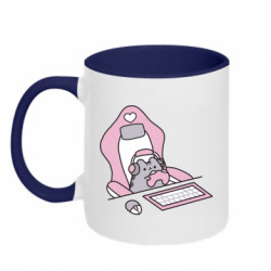 Кружка двухцветная 320ml Gamer Pusheen - FATLINE Кружка двухцветная 320ml Gamer Pusheen