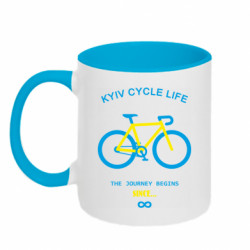 Кружка двоколірна 320ml Київський Веловайб