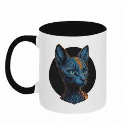 Кружка двухцветная 320ml Кот Сфинкс - FATLINE Кружка двухцветная 320ml Кот Сфинкс