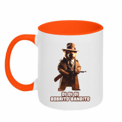 Кружка двухцветная 320ml OI OI OI BOBRITO BANDITO - FATLINE Кружка двухцветная 320ml OI OI OI BOBRITO BANDITO