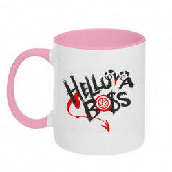 Кружка двухцветная 320ml Адский босс Лого