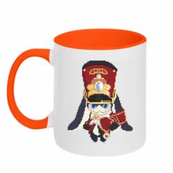 Кружка двухцветная 320ml Пиксельный Пом-Пом - FATLINE Кружка двухцветная 320ml Пиксельный Пом-Пом