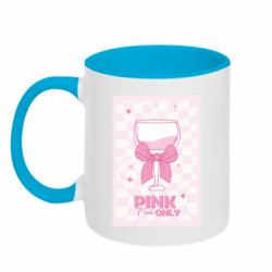 Кружка двоколірна 320ml Pink Mood Only настрій у склянці - FATLINE Кружка двоколірна 320ml Pink Mood Only настрій у склянці