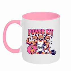 Кружка двоколірна 320ml потужний кіт