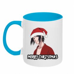 Кружка двухцветная 320ml Sasuke Merry Christmas - FATLINE Кружка двухцветная 320ml Sasuke Merry Christmas