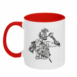 Кружка двоколірна 320ml Скелет з пляшкою