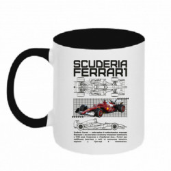 Кружка двоколірна 320ml Скудерія Феррарі F1 Team