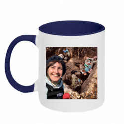 Кружка двухцветная 320ml Слава Украине Курск - FATLINE Кружка двухцветная 320ml Слава Украине Курск