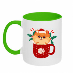 Кружка двоколірна 320ml Святковий Шпіц! - FATLINE Кружка двоколірна 320ml Святковий Шпіц!