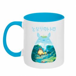 Кружка двоколірна 320ml Тоторо на рибалці - FATLINE Кружка двоколірна 320ml Тоторо на рибалці