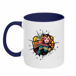 Кружка двухцветная 320ml Украинский Марвел Героиня в Венке - FATLINE Кружка двухцветная 320ml Украинский Марвел Героиня в Венке