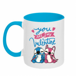Кружка двухцветная 320ml Valentine Stitch - FATLINE Кружка двухцветная 320ml Valentine Stitch
