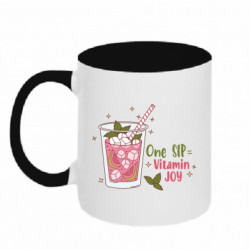 Кружка двухцветная 320ml Розовый гуава витаминный коктейль - FATLINE Кружка двухцветная 320ml Розовый гуава витаминный коктейль